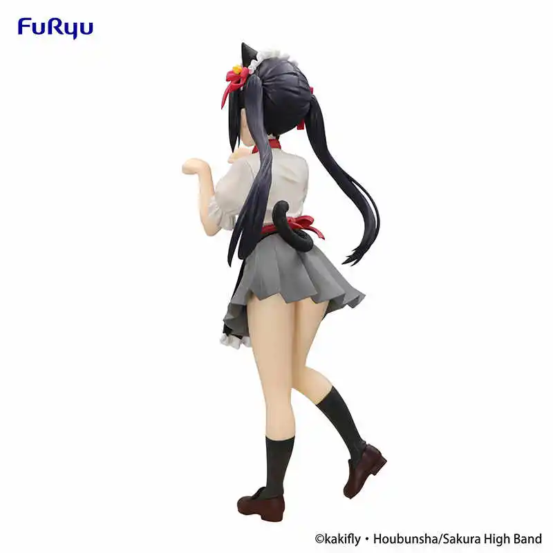 ¡¡21 cm genuino FuRyu Trio-Try-iT TTI K-ON!! Nakano Azusa orejas de gato figura de acción modelo juguetes regalo para cumpleaños