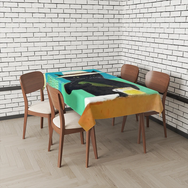 Home tablecloths for dining table decoration Natural and Animal Styles rectangular table accessories cloth Anti-stain tablecloth