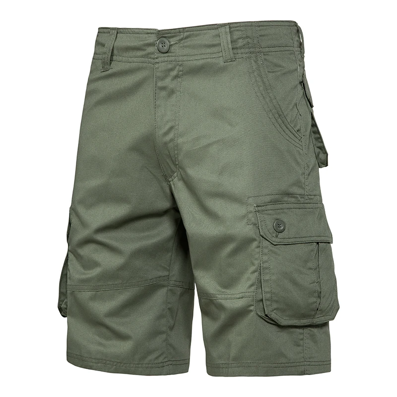 Short ample grande taille pour hommes, salopette multi-poches, en coton, confortable, pantalon en Nickel, pour l'extérieur, sport décontracté, plage, été