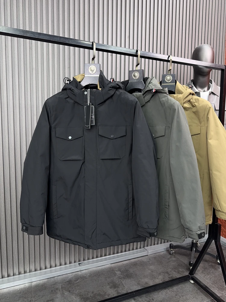 

Svip Роскошная охотничья хлопковая куртка, зимнее уличное пальто с капюшоном на подкладке, теплая повседневная рабочая одежда средней длины, пуховое хлопковое пальто для мужчин