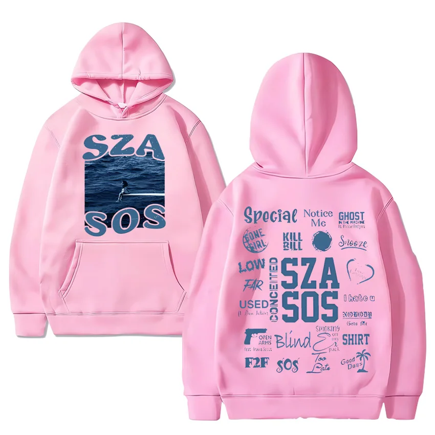 SZA Music Album Graphics Hoodie Men Women ' s Vintage Bodywarmer Loose Hip Hop streetwear Long sleeve Unisex Hooded Sweatshirt