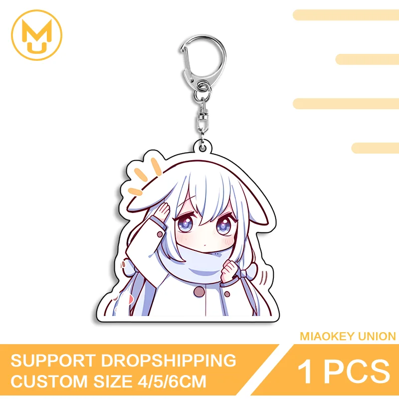 Fashion Frieren Exclusive Design Attractive Customizable Double Sided Acrylic Keyring Waterproof Personality Keychain Accessory
