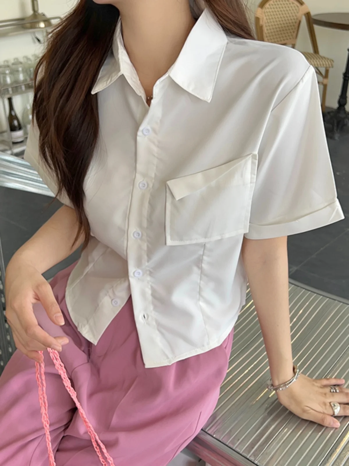 

Summer New Design Loose ort Sve Women's irt Pure Desire Spicy Girl Small ence Versatile ort Length Casual Top