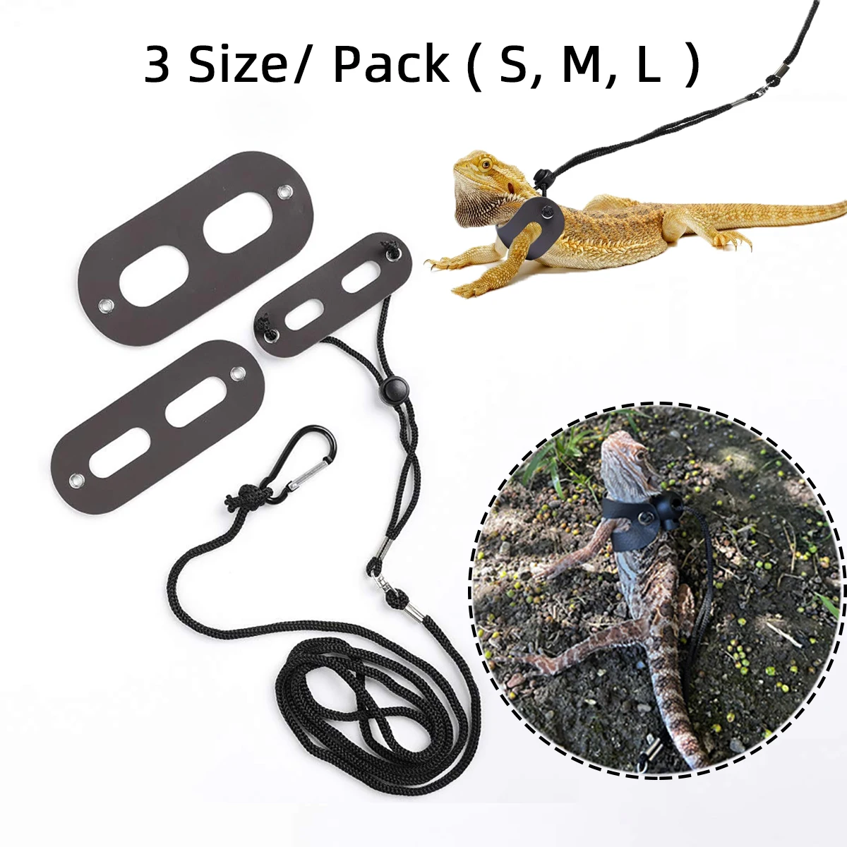 

1 Set Lizard Traction Rope Adjustable Soft Lizard Leash Comfortable Pet Lizard Traction Belt Reptile Harness Set Pet Supplies