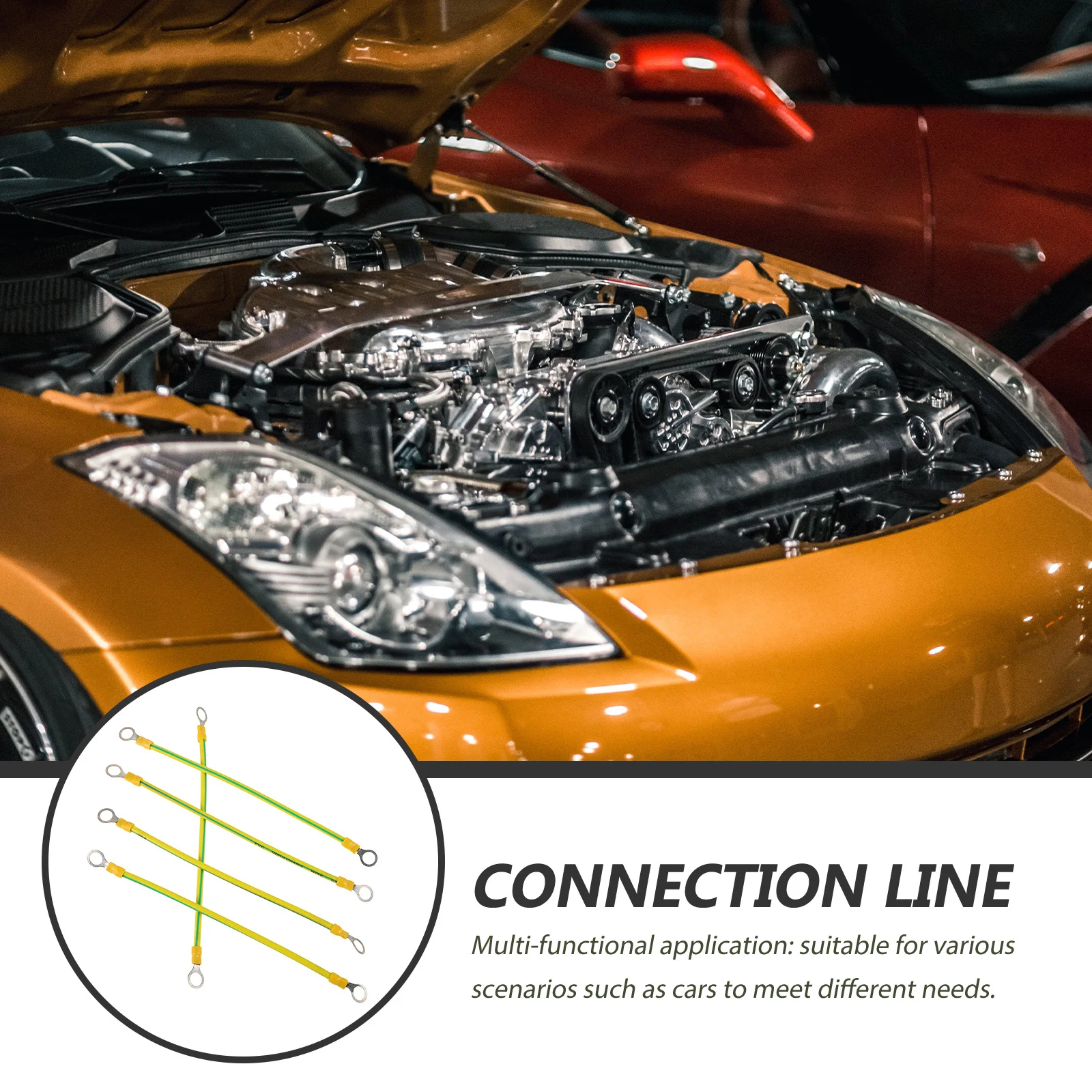 

10pcs Cables Copper Grounding Wire For Automotive Pvc Insulated Car Ground Strap Universal Ground Cable For