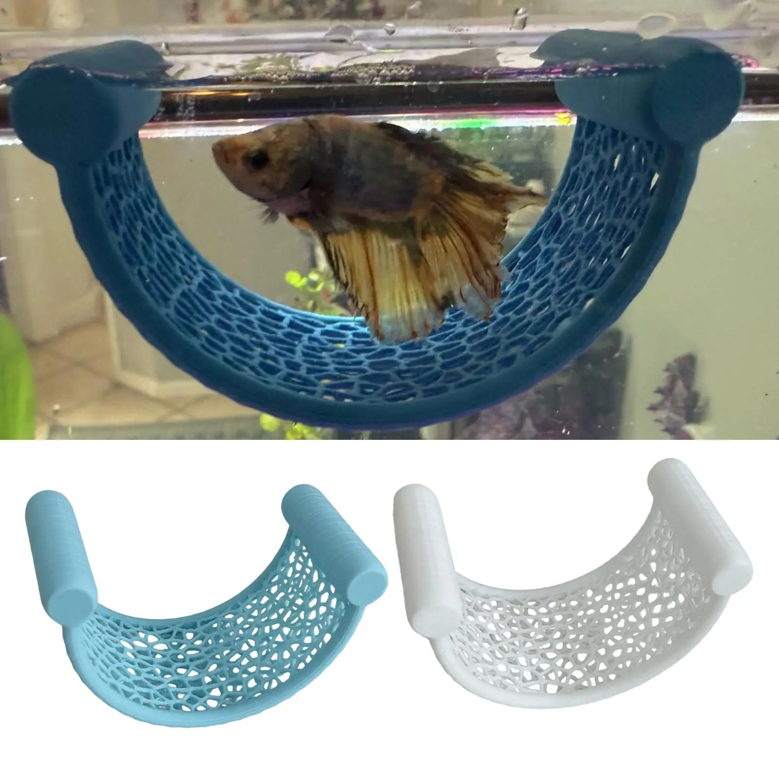 Rede Flutuante para Bettas, Cama Flutuante para Bettas, Decoração de Aquário, Pequena Rede para Descanso, Dormir e Brincar, Enriquecimento do Habitat para Camarões e Guppies