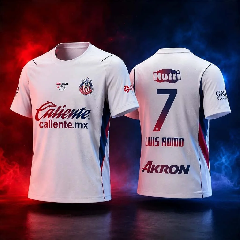 2026 Guadalajara Chivas Luis Romo 7 # Fußballtrikot Sommer 3D Sport Fußball T-Shirt Atmungsaktiv Schnelltrocknend Familienoutfit – Detail 7
