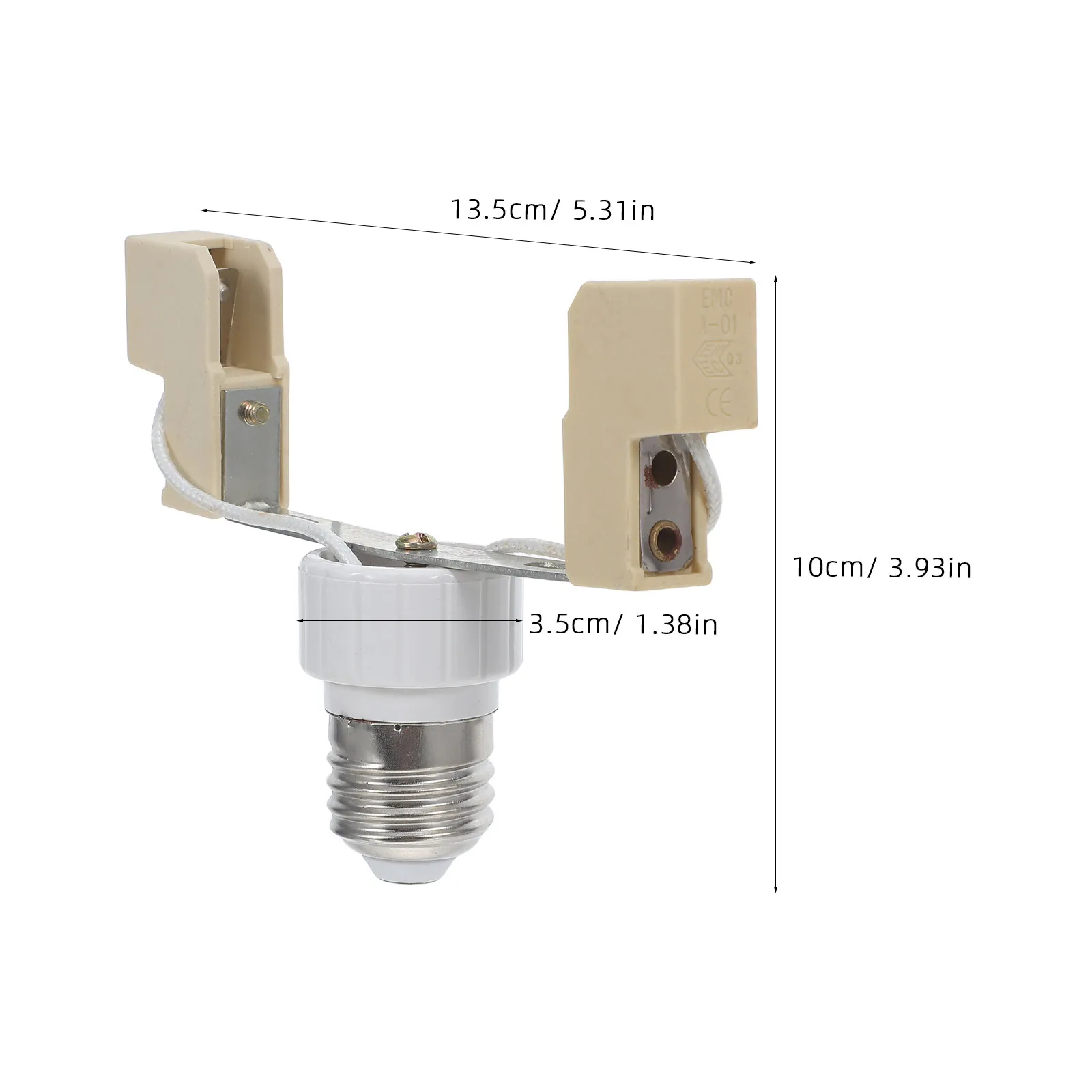 Ceramic Lamp Socket Converter E27 to R7s Adapter 118Mm Halogen Bulb Socket Holder Lamp Base Converter Halogen Light Base Adapter