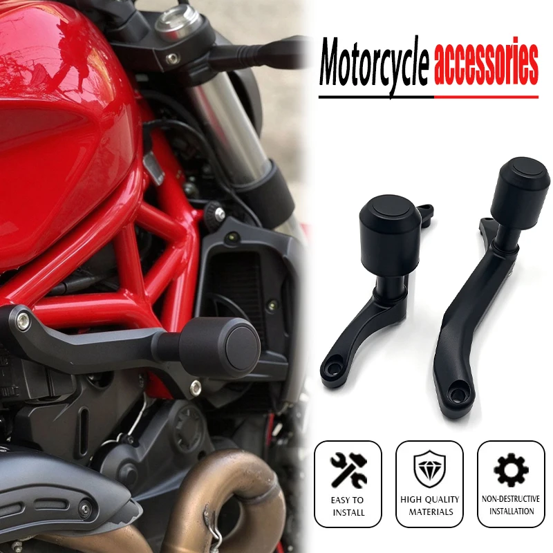 Monster 821 Motocross Frame Sliders Crash Protector for Ducati Monster 821 2013-2024 Monster 1200 1200S 1200R 2013-2024