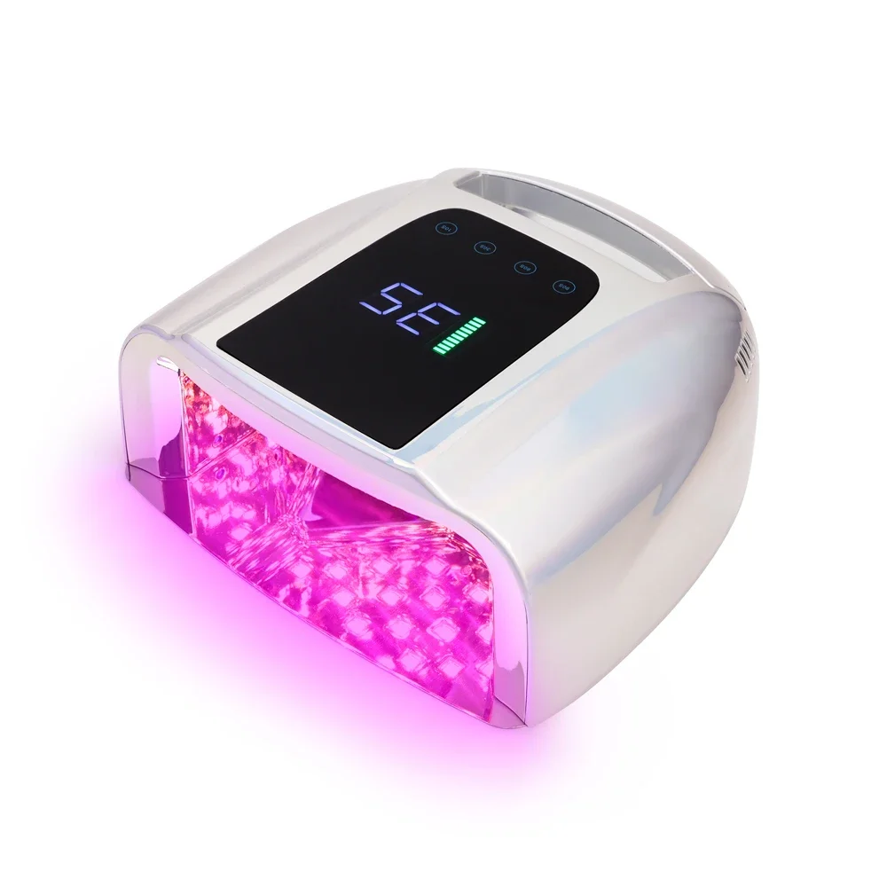 Cordless Nail Dryer Lamp Rechargeable 96w Red Light UV LED Lamp for Professional Nail Salon