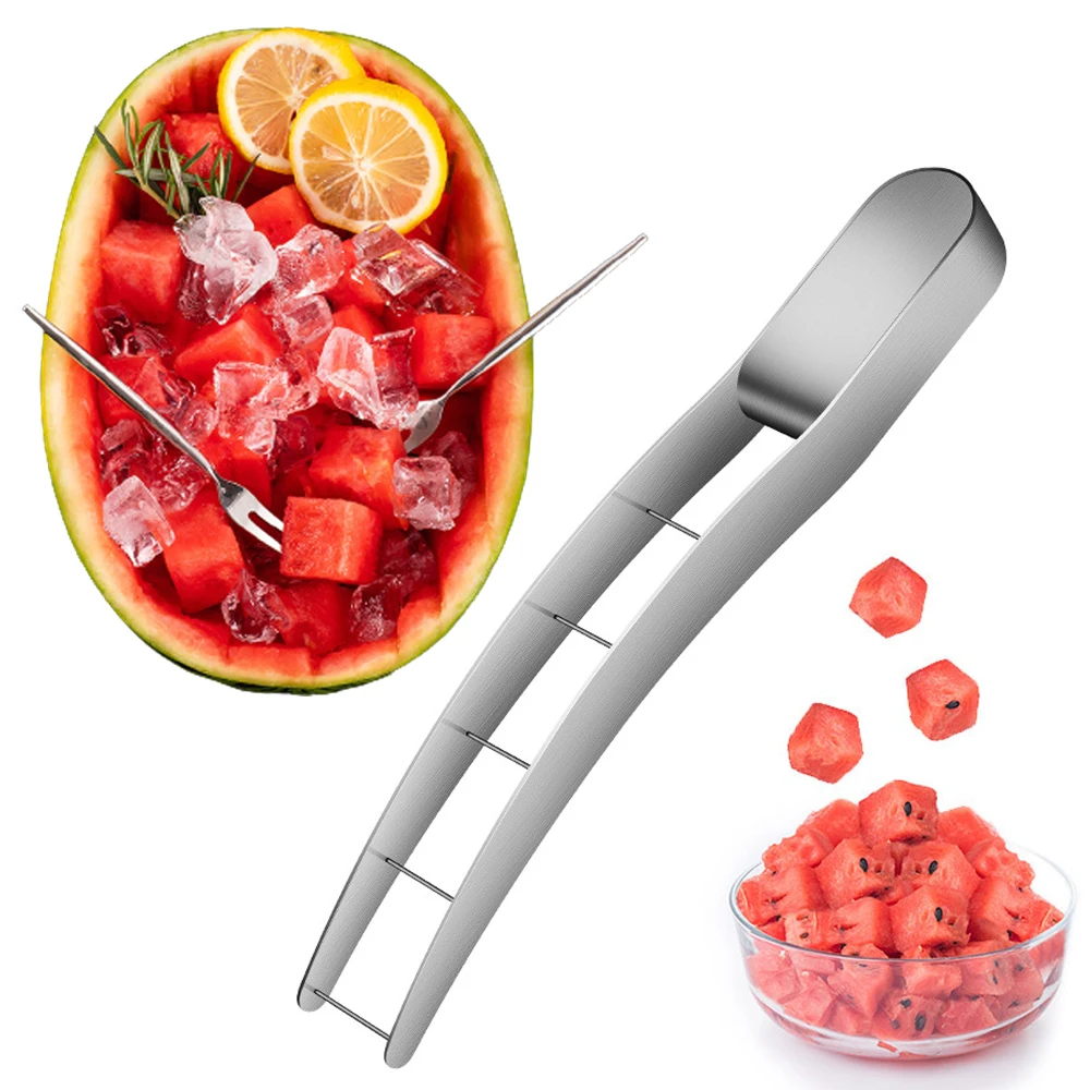 

Watermelon Slicer Cutter 304 Stainless Steel Knife Corer Watermelon Dicing Fruit and Vegetable Cutting Creative Kitchen Tools