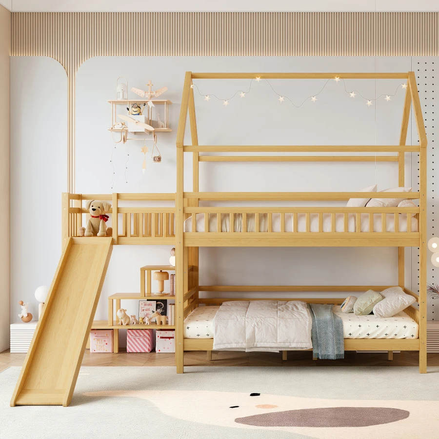 Letto a castello a forma di ca - Bunk Bed With Stairs And Slide recensione e prezzo