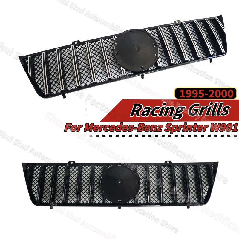 الجبهة هود مصبغة لمرسيدس بنز سبنسر W901 1995-2000 تعديل GT نمط سيارة الوفير سباق الشوايات العلوي شبكة غطاء الشواية عدة #1