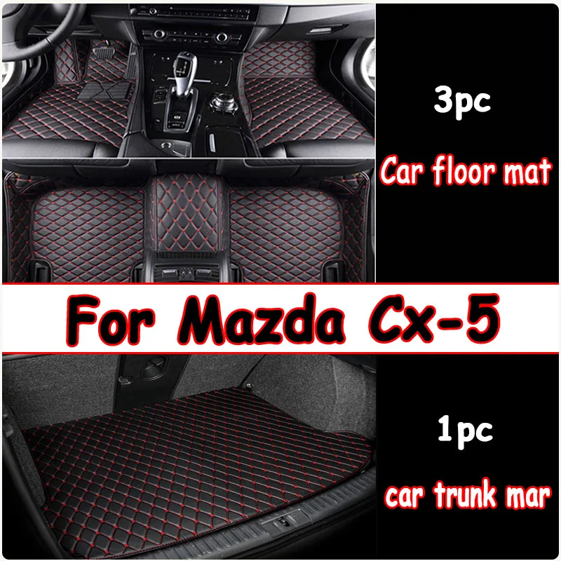 LHD Carpets For Mazda CX-5 CX5 CX 5 MK2 2024 2023 2022 2021 2020 2019 2018 2017 Car Floor Mats Interior Parts Waterproof Covers