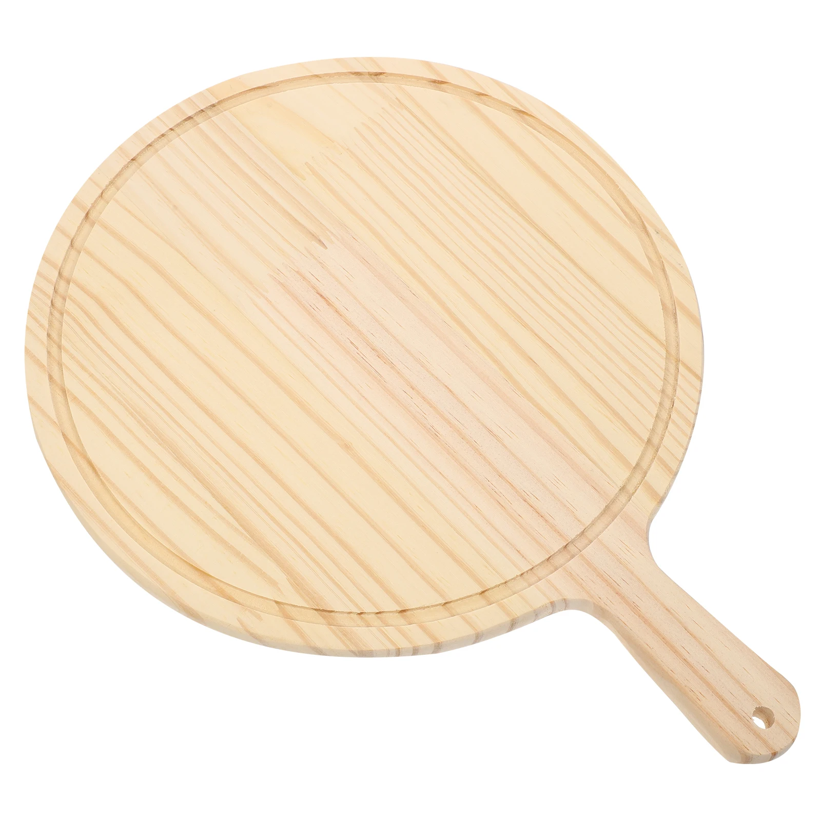 

11 Inch Natural Wooden Pizza Peel Charcuterie Board Pizza Spatula Paddle for Baking Homemade Pizza and Bread 28*28*1.6cm