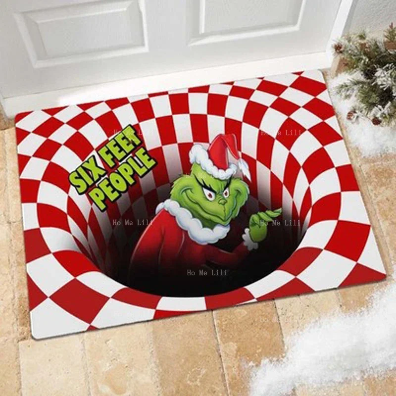 Halloween Themed Pattern Black And White Trap Christmas Carpet Home Doormat Entrance Door Fear Printed Flannel Floor Rugs