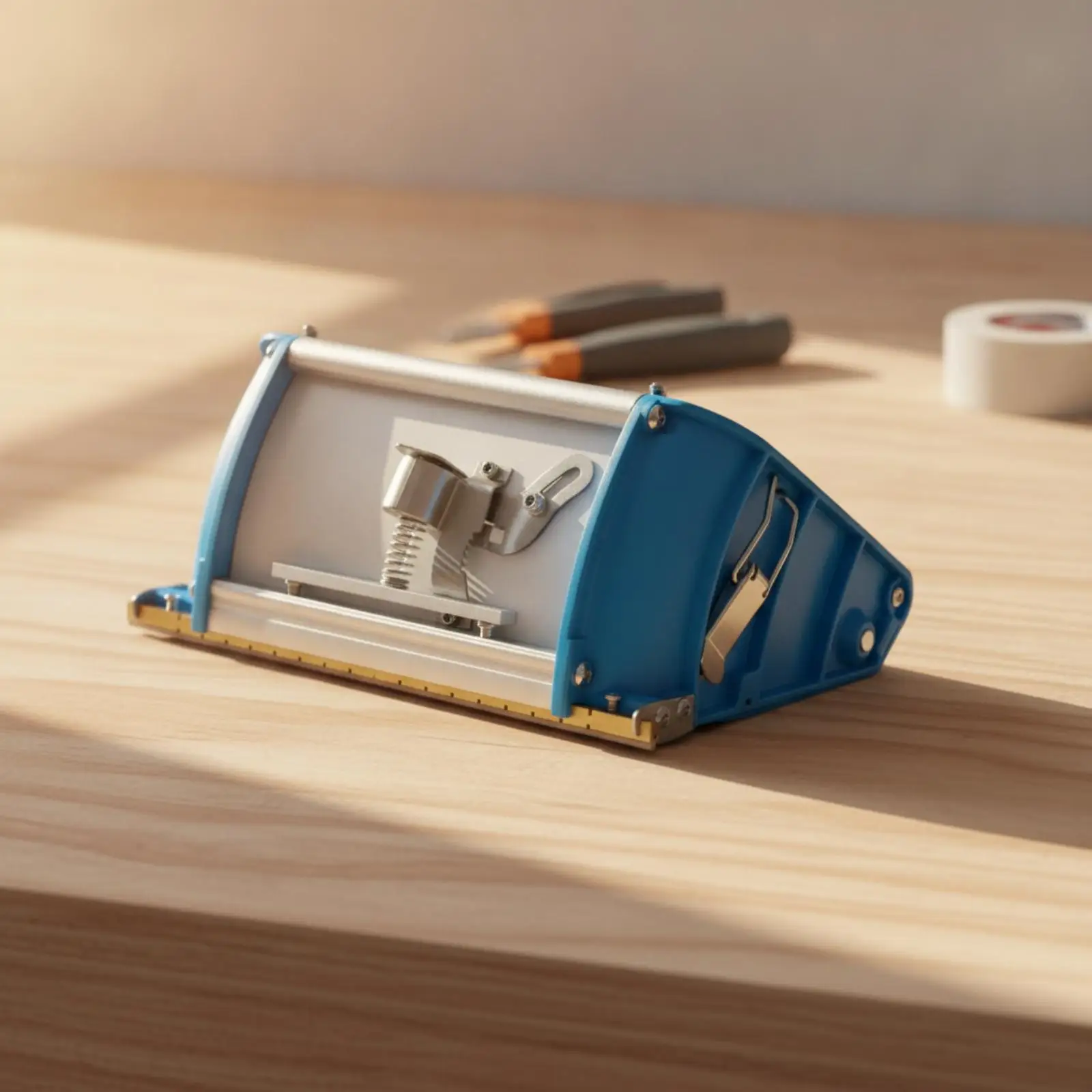 Wall Putty Scraper Plastering Knife with Internal Spring Clamp for Consistent Smoothing on Plasterboard Walls and Ceiling Repair