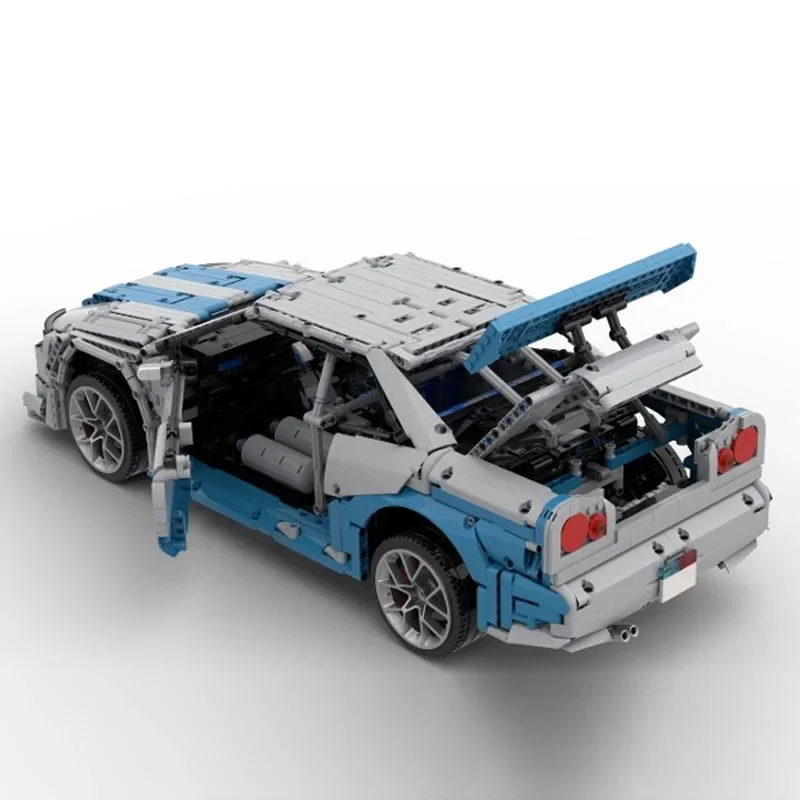 جديد Moc 1:8 مقياس 2 سريع 2 أفق غاضب GT-R R34 Supercar سباق السيارات نموذج بنة الطوب لهدايا عيد ميلاد الاطفال