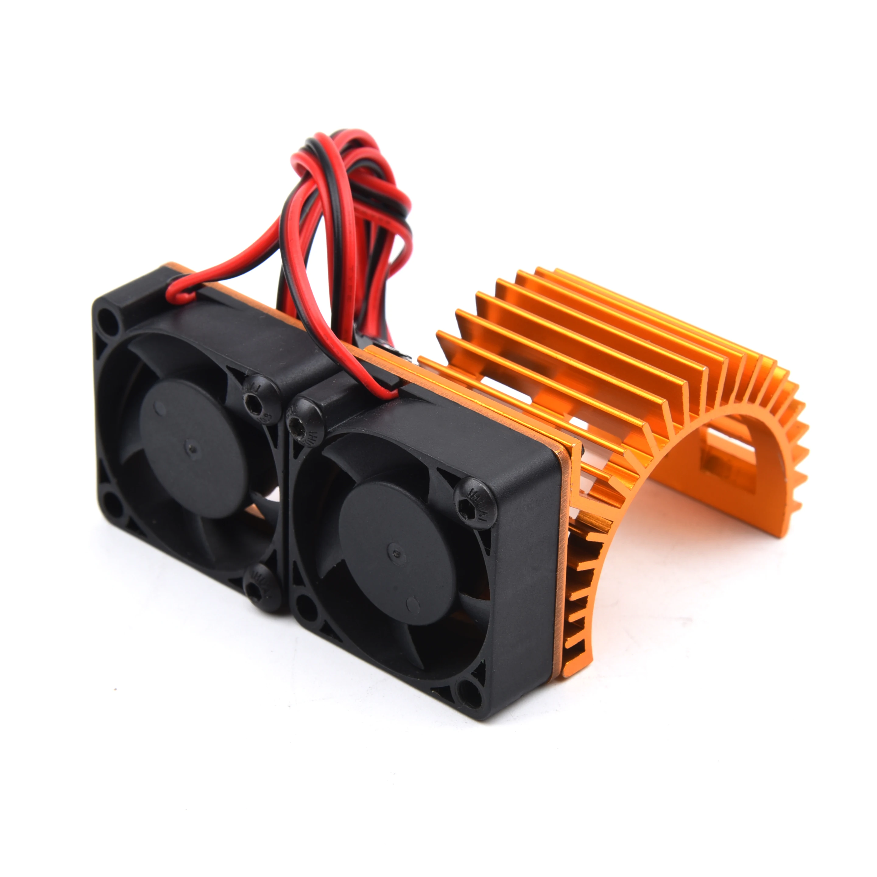 Motor Heatsink Dual Cooling Fans Heat Sink Radiator 36mm For 1/10 1/8 RC Cars Parts Aluminum Alloy