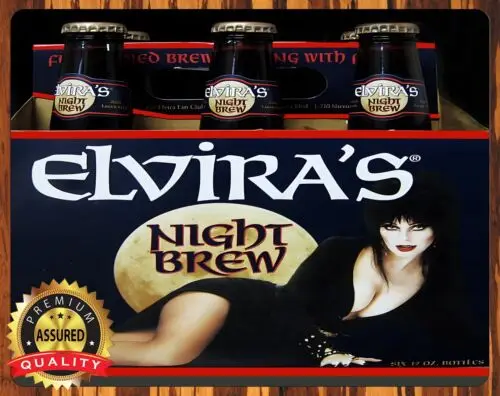 Elvira's - Mistress of the Dark - Night Brew - Rare - Metal Beer Sign