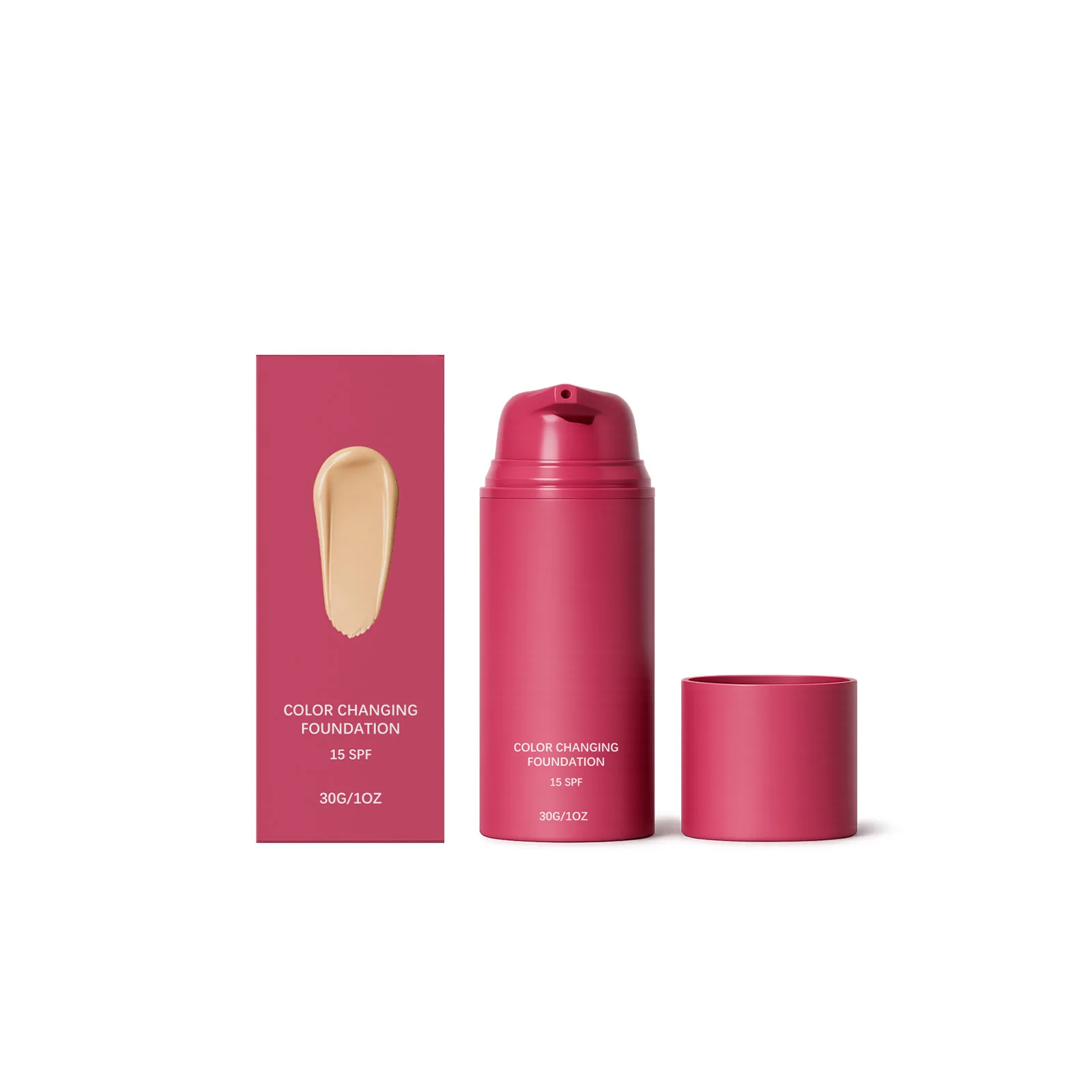Natural Foundation Waterproof Oil Control All Day Flawless Long-Last Wear Color Changing Foundation Cream for Face Base Makeup