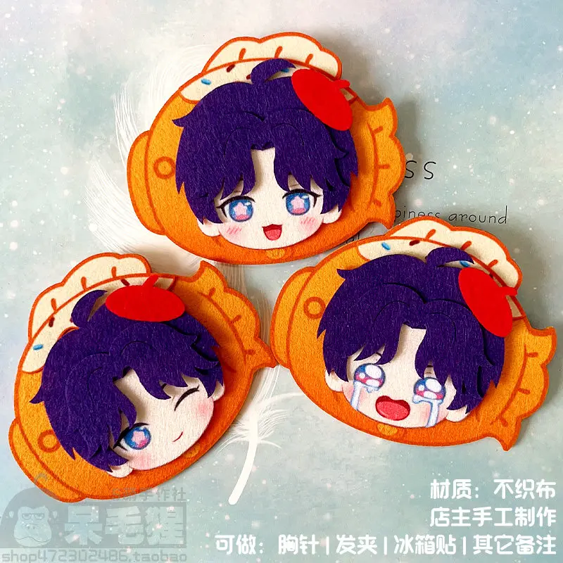 

Spot 2026 Game Love and Deepspace Anime Cos Rafayel 9cm Funny Cartoon-style Fridge Magnet Brooch Hairpin Unisex Present