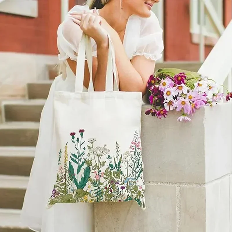 SPC5 Floral Botanical Reusable Grocery Bags