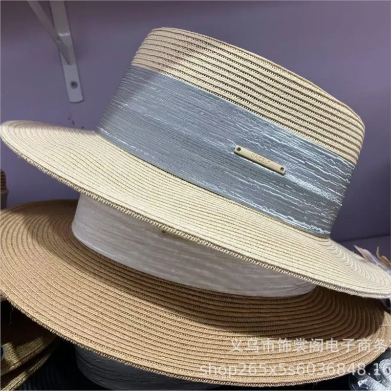 

Elegant simple and versatile hat women's summer flat top fine vacation