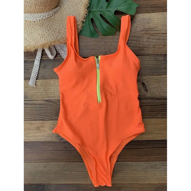 

Купальник-монокини с передней застежкой-молнией Cleanfit Sle для женщин, средней длины, без чашечек.