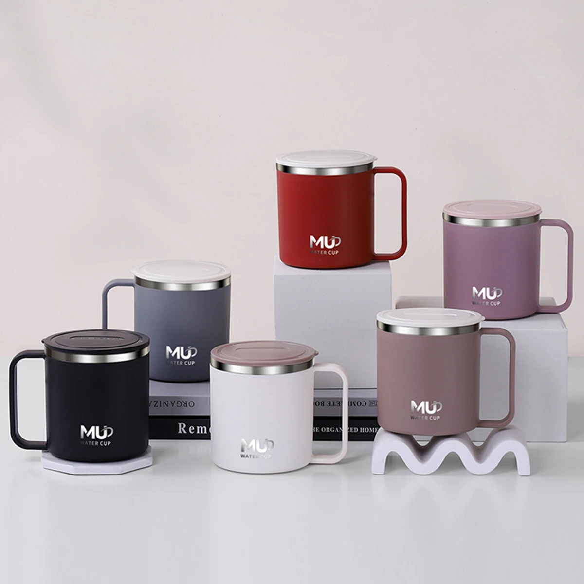 

WORTHBUY Portable Double Wall Insulated Coffee Mug 304 Stainless Steel Water Cup For Cold And Hot Drinks Leak-proof Drinkware