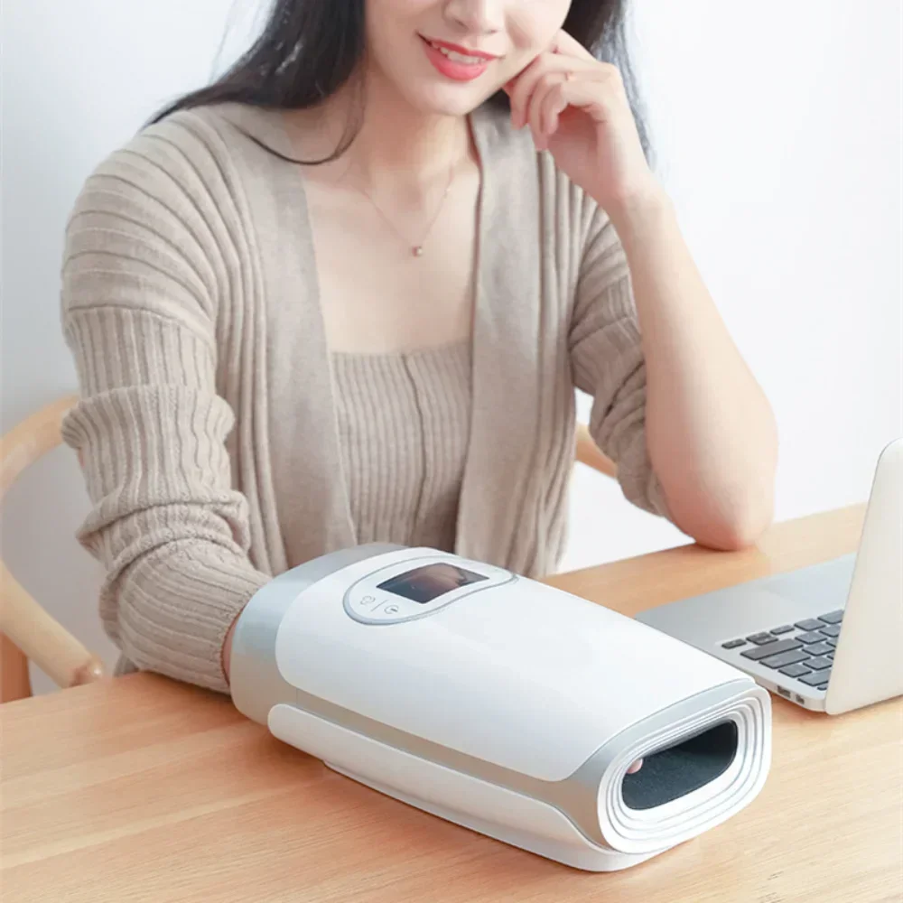 Smart Hand Massager Acupressure Heated Air Compression Massage Palm Massager Finger Wrist Spa Relaxation