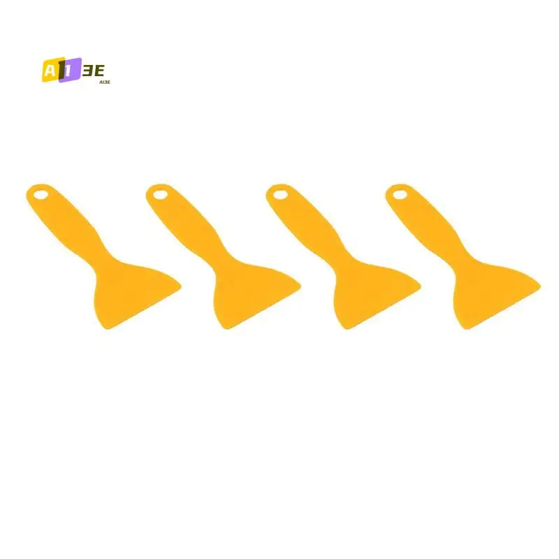 A03E-4X Vinyl Film Wrap Yellow Plastic Foils Cleaner Scraper Air Bubble Remover Stickers Install Tools Car Auto Styling