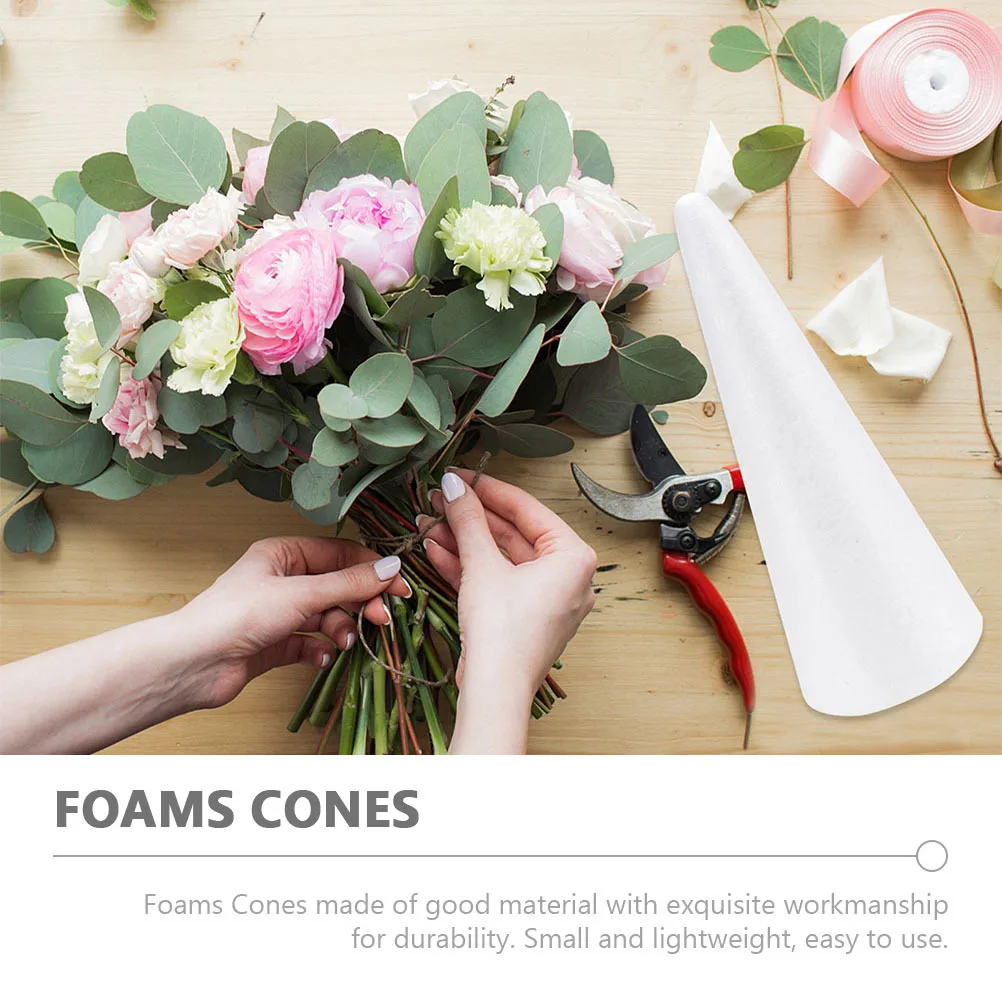 

4Pcs Foam Cones for DIY Craft Kids Painting Projects Festival Christmas Tree Decorations Handmade Ornament Supplies Plaything