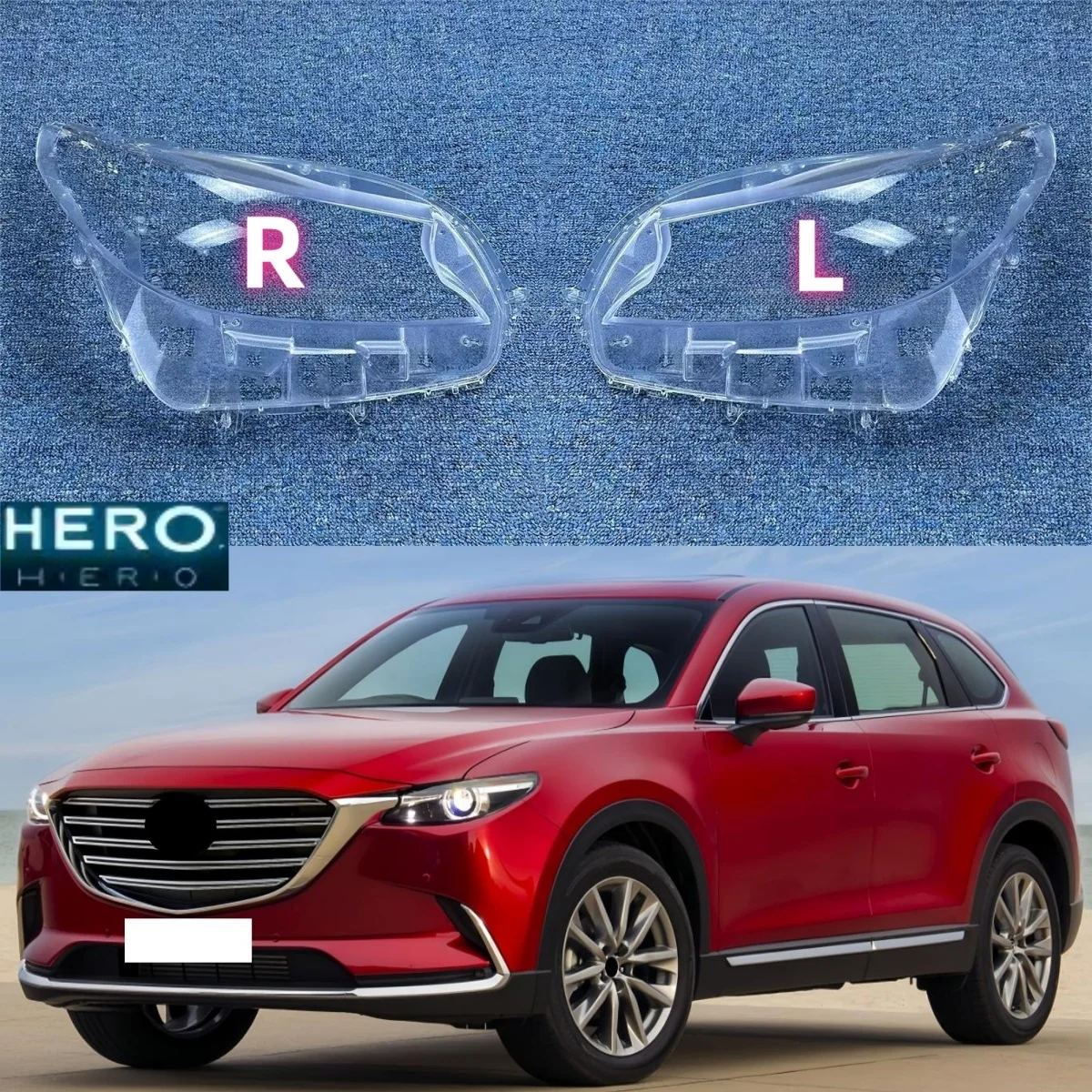 For Mazda CX-9 CX9 2016 2017 2018 2019 2020 2021 Car Accsesories Lights Cover Replace The Original Lampshade