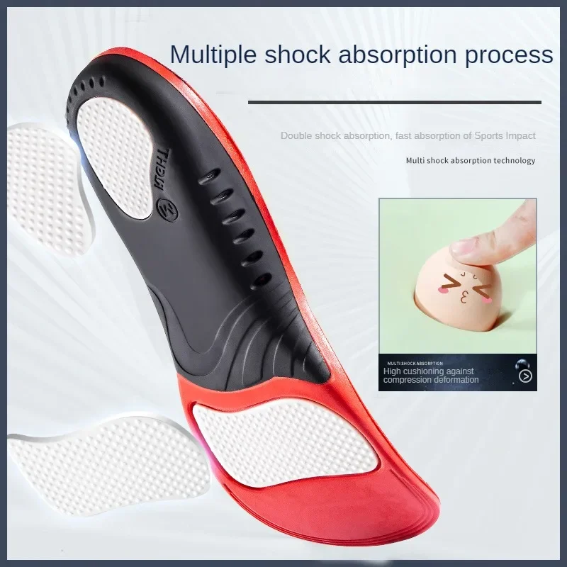 2025 Summer Men Sports Shoe Insoles Breathable Arch Support Shock Absorbent Insoles non slip shoe pads men shoes accessories