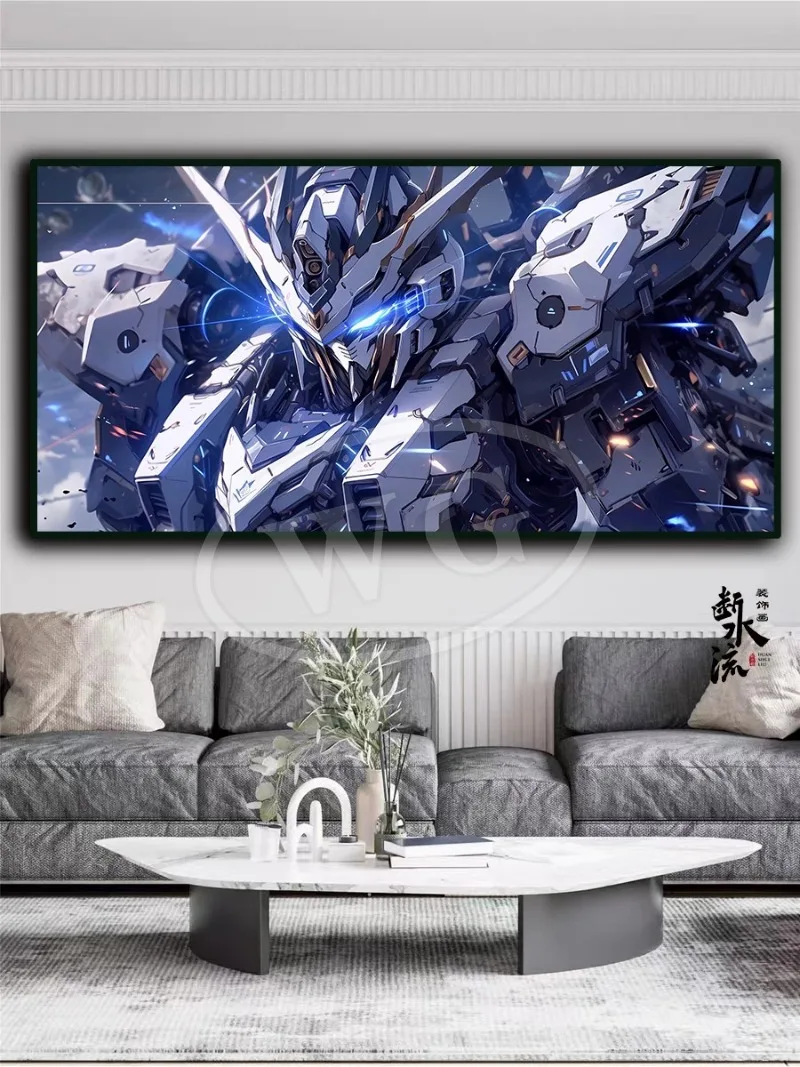 Gundam Hanging Paintings Attack Free Unicorn Mobile Warrior Poster Boys' Room Anime Decoration Painting Bedroom Mech Mural