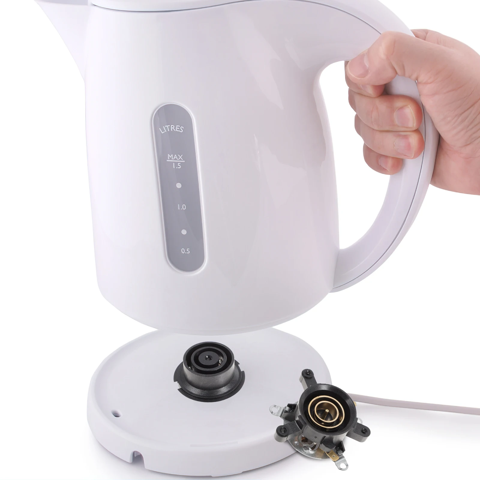 

4 Sets Electric Kettle Accessories Base with Thermostat Temperature Control Home Component Part Abs Controllerr Parts