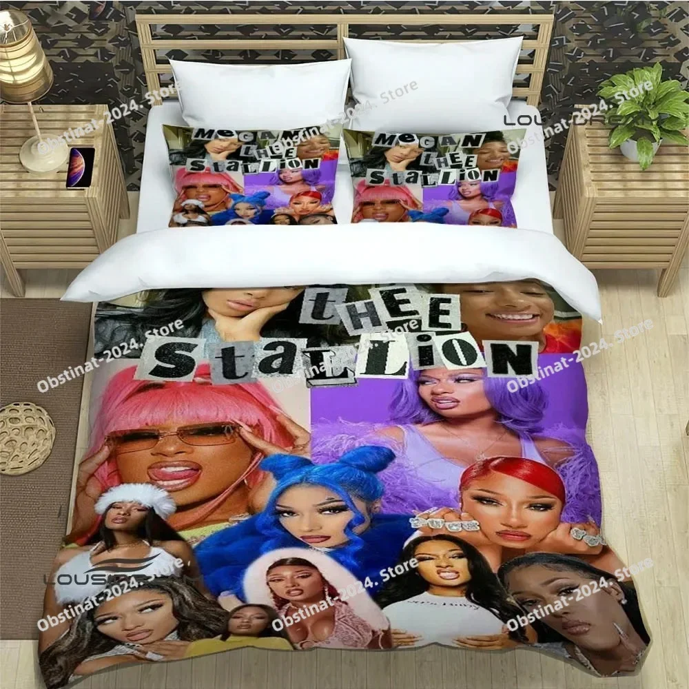 

Rapper Megan Thee Stallion Bedding Sets exquisite supplies set duvet cover bed comforter set bedding set luxury birthday gift