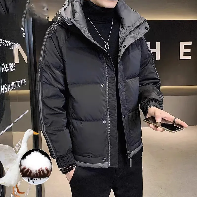 

Мужское зимнее толстое пуховое пальто Jaet, молодежное модное теплое пальто из полиэфирного волокна, длинное цветное пальто на молнии све