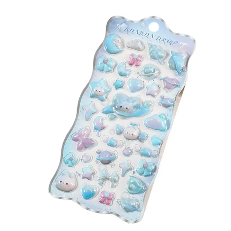 Cartoon Animal Sticker Embossed Decorative Sticker For Kids Art Craft Notebook Water Bottle Pencil Case Laptop and Phone