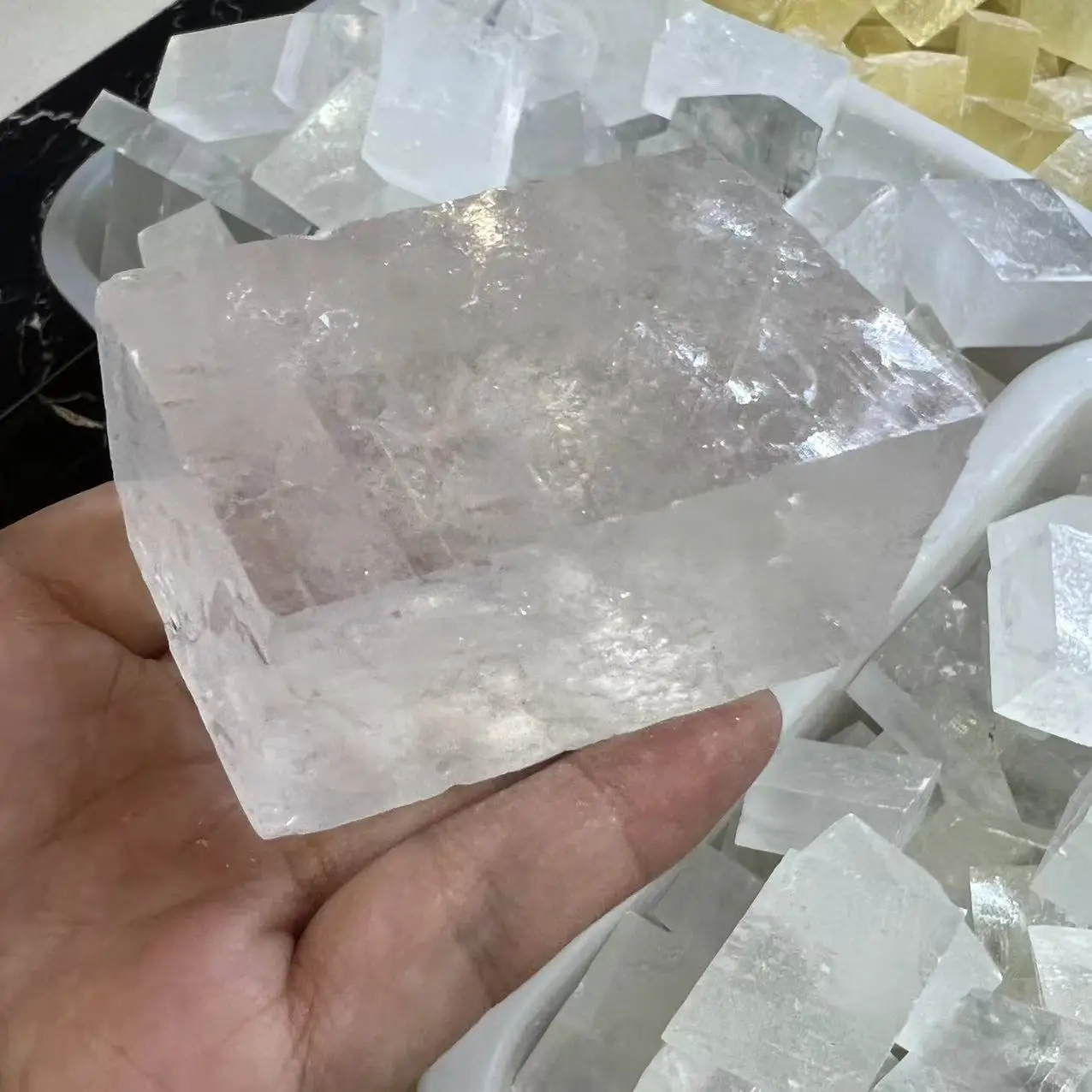 Natural White Calcite Energy Crystals  Healing Stone  Mineral Stone Teaching Home Decorative