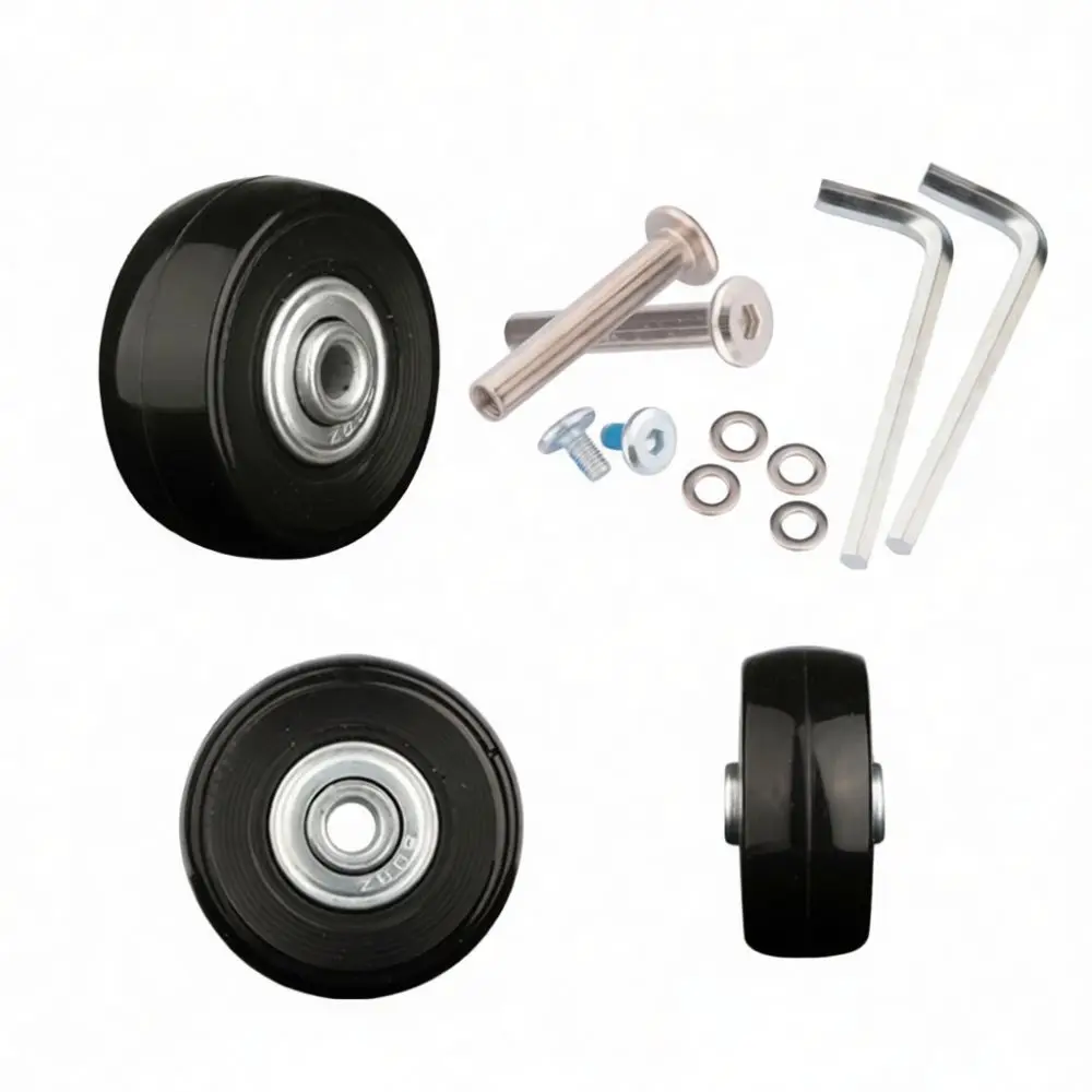 Replacement Suitcase Wheels Luggage Rubber Casters Silent Smooth Repair Parts Universal Rolling Trolley Accessories For Luggage