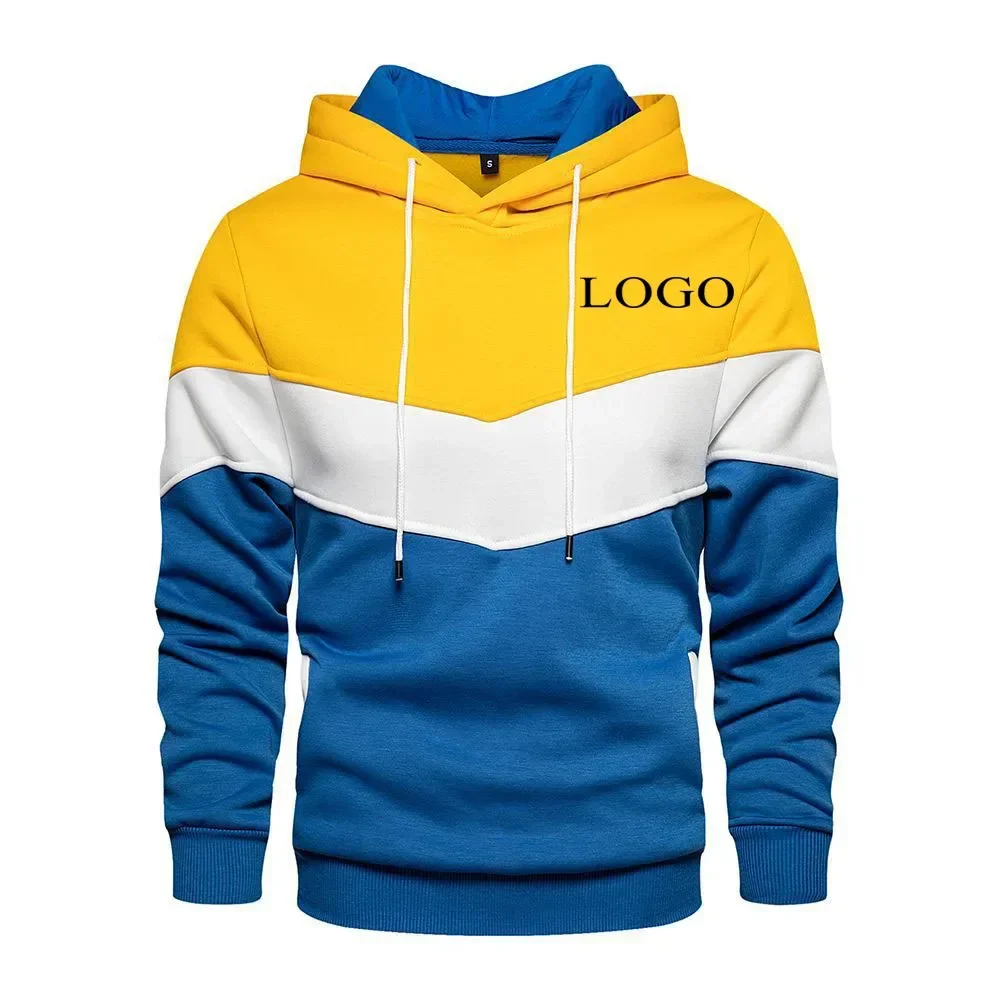 2024 Your Own Design Brand Logo/Picture Personalized Custom Anywhere Men Women DIY Color blocking fashion hoodie Fashion New