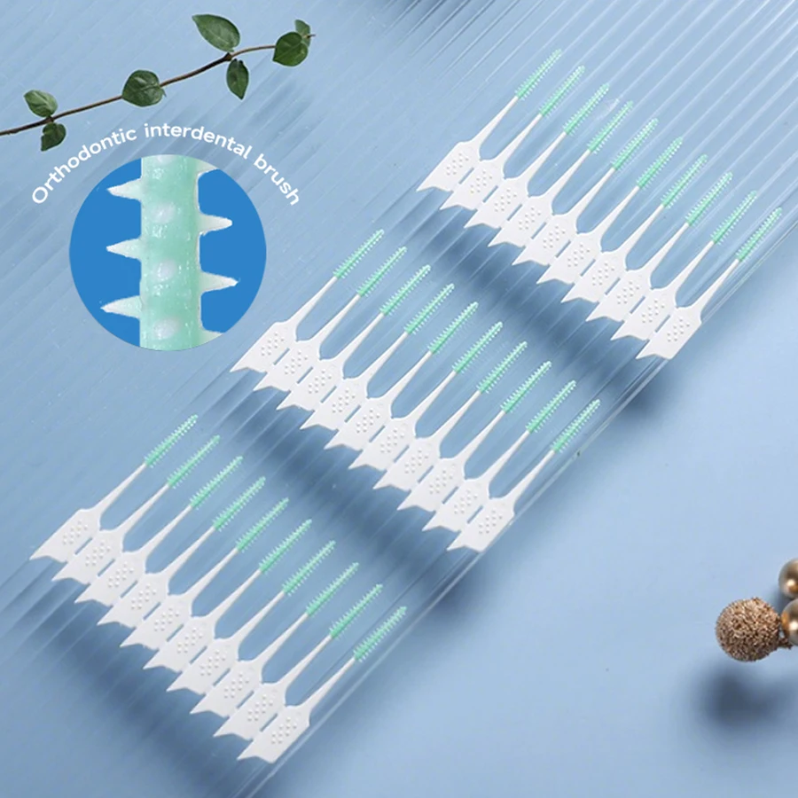 فرشاة بين الأسنان أدوات تنظيف الأسنان المطاطية الناعمة تنظيف الأسنان بين فرشاة الأسنان أدوات العناية بصحة الفم #5