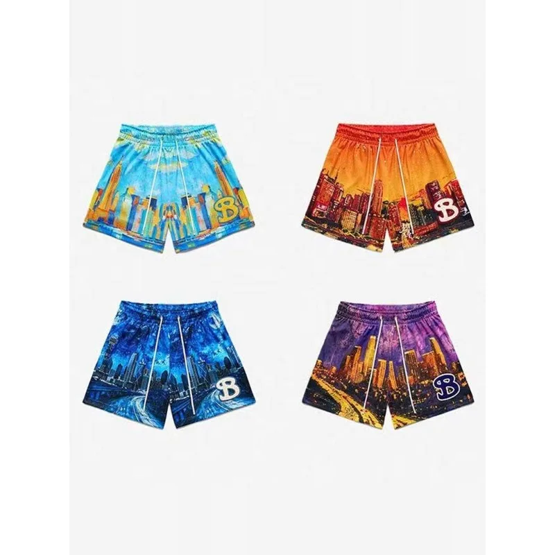 

2026 New Summer Basketball Shorts Men's Fast Drying Loose Sports Shorts Casual Beach Shorts Breathable Shorts