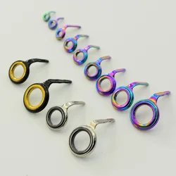 9Pcs Fishing Rod Guides Repair Kit Stainless Steel Guides Ceramics Ring Fishing Guides Rod Eyelets Accessories