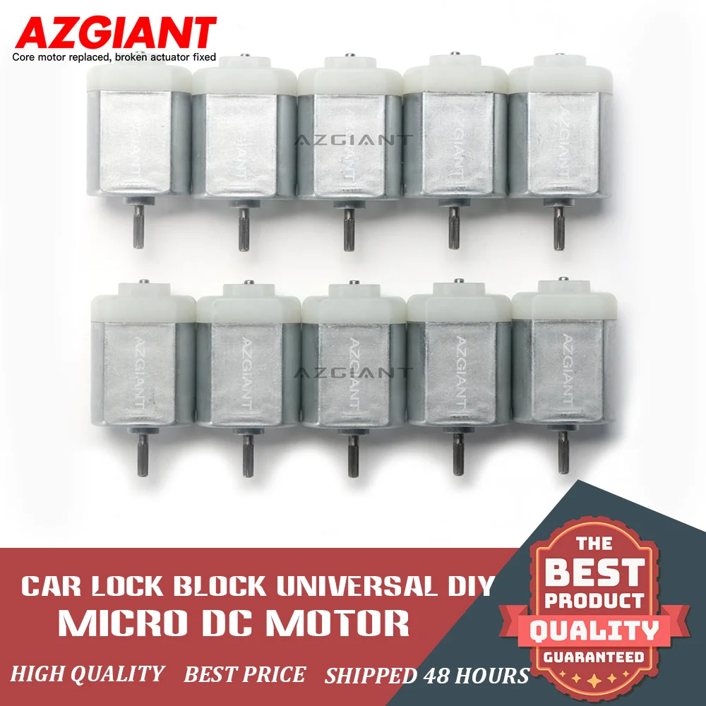 AZGIANT   10pcs  Car Lock Block Motors Universal Large Torque FC130 DIY 12V DC Mini Motor for speed 18000rpm shaft 8mm