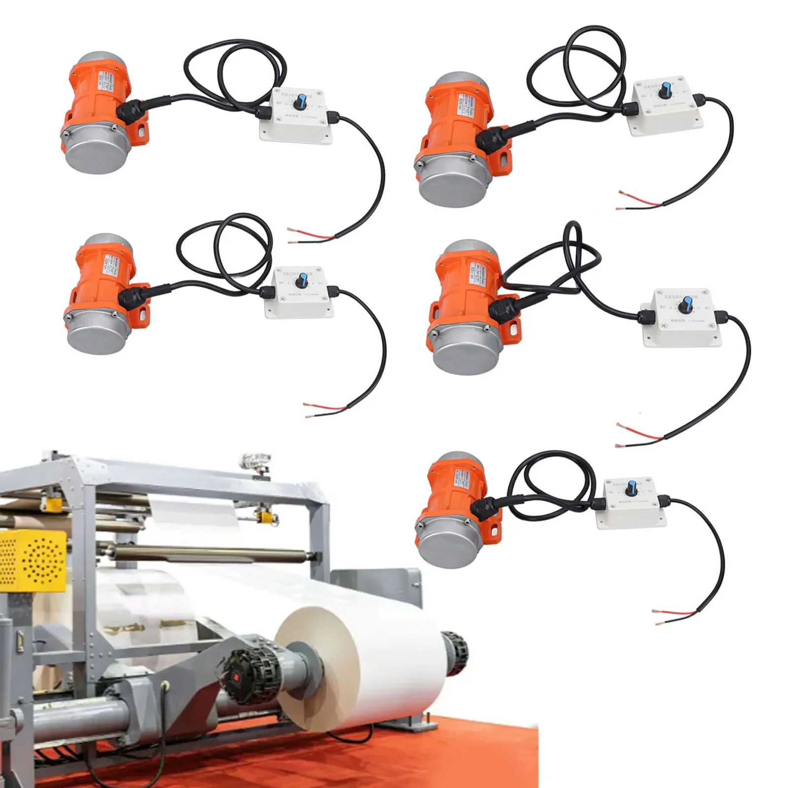 DC 12V Concrete Vibrator Motor 4000RPM Brushless Aluminum Alloy IP65 Electric Vibrating Motor with Speed Controller for Shaker