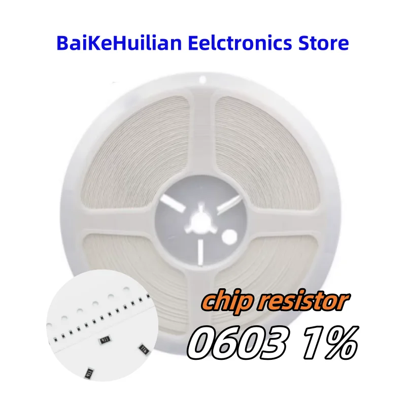 Chip Resistor 0603, 1% Precisão, 1 carretel, 0R, 5000pcs