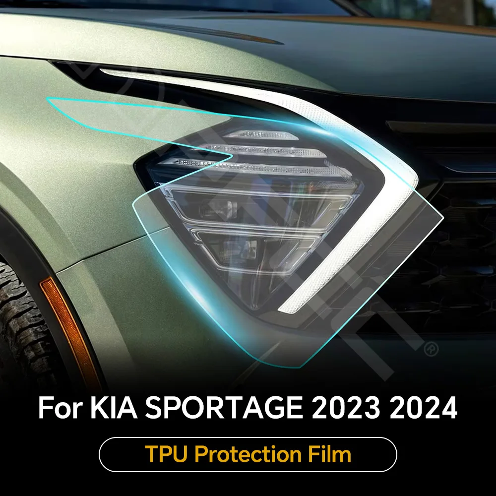 

Накладки на пороги заднего вида, треугольная защитная пленка из ТПУ против царапин для KIA SPORTAGE 2023 2024, предварительно вырезанная, прозрачная, устойчивая к PPF